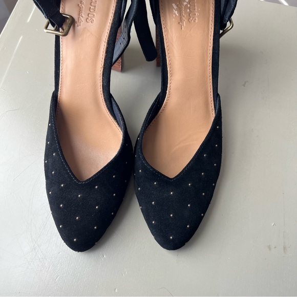 Soludos Colette Brass Studs Block Heels 10 - Picture 5 of 9